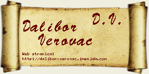 Dalibor Verovac vizit kartica